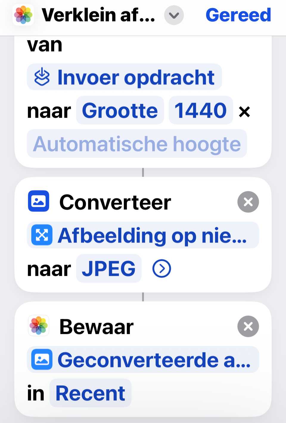Bewaar de nieuwe verkleinde afbeelding