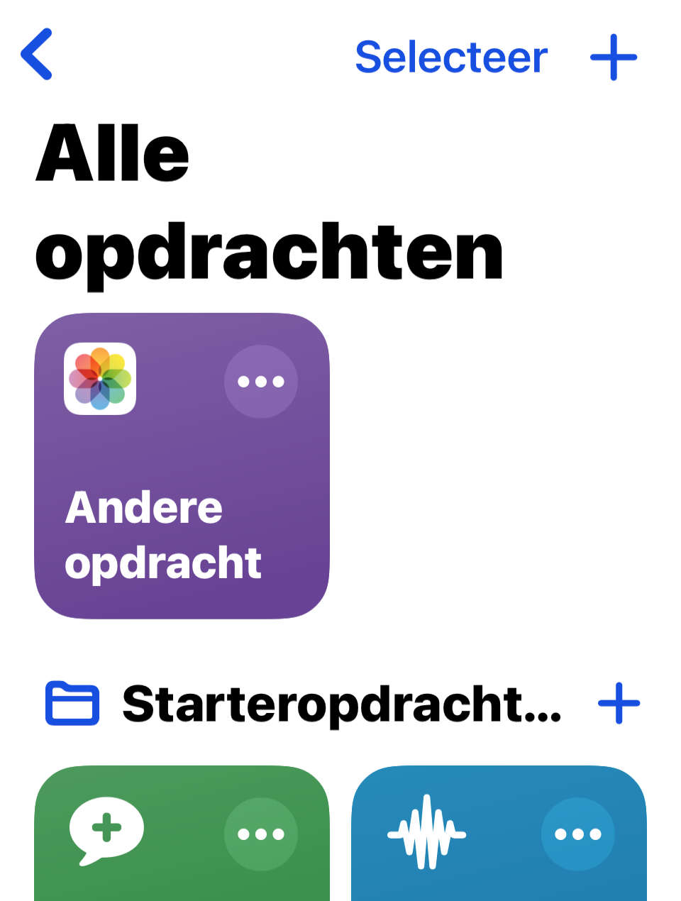 De opdracht aanmaken