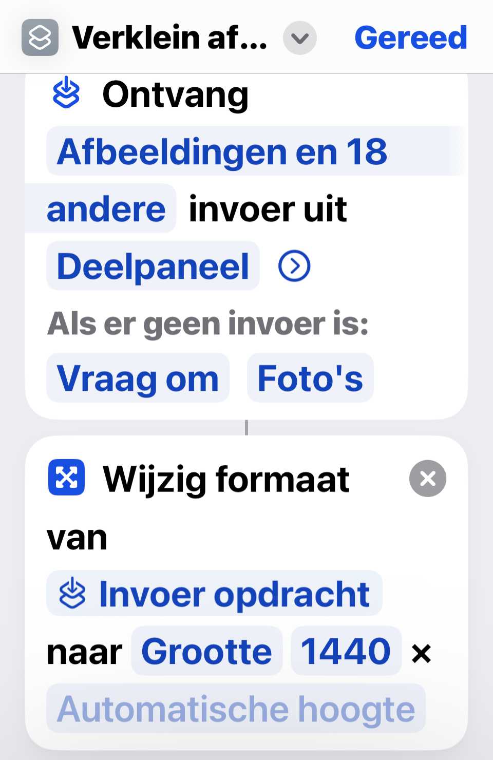 Wijzig de gewenste grootte van de afbeelding
